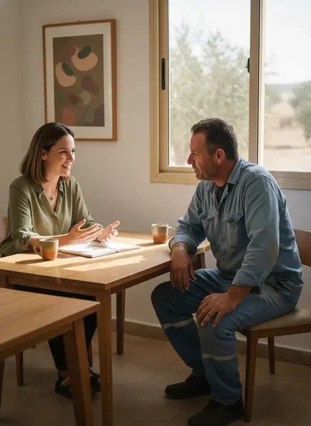 פגישת גיוס אנושית ואמיתית בין מגייס לעובד בתחום הלוגיסטיקה